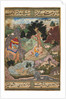 Layla and Majnun in the wilderness with animals, from a Khamsa…, c. 1590-1600 by Sanwalah (attributed to)