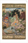 Layla and Majnun in the wilderness with animals, from a Khamsa…, c. 1590-1600 by Sanwalah (attributed to)