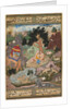 Layla and Majnun in the wilderness with animals, from a Khamsa…, c. 1590-1600 by Sanwalah (attributed to)