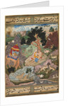 Layla and Majnun in the wilderness with animals, from a Khamsa…, c. 1590-1600 by Sanwalah (attributed to)
