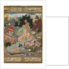 Layla and Majnun in the wilderness with animals, from a Khamsa…, c. 1590-1600 by Sanwalah (attributed to)