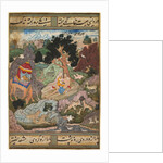 Layla and Majnun in the wilderness with animals, from a Khamsa…, c. 1590-1600 by Sanwalah (attributed to)
