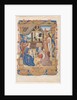 Leaf from a Book of Hours: Adoration of the Magi and Text with Illustrated Border.. by Unknown