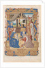Leaf from a Book of Hours: Adoration of the Magi and Text with Illustrated Border.. by Unknown