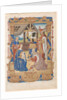 Leaf from a Book of Hours: Adoration of the Magi and Text with Illustrated Border.. by Unknown