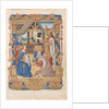 Leaf from a Book of Hours: Adoration of the Magi and Text with Illustrated Border.. by Unknown