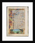 Leaf from a Book of Hours: Ape Hunting Wild Boars and Ape Fishing, c. 1500-1510 by Unknown