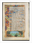Leaf from a Book of Hours: Ape Hunting Wild Boars and Ape Fishing, c. 1500-1510 by Unknown