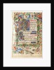 Leaf from a Book of Hours: Decorated Initial D[eus] with Foliated Border…, 1430s by Master of Guillebert de Mets; Workshop