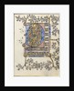 Leaf from a Book of Hours: Initial D, c. 1400 by Unknown