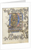 Leaf from a Book of Hours: Initial D, c. 1400 by Unknown
