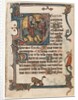 Leaf from a Book of Hours: Initial D: Flight into Egypt, early 1300s by Unknown