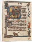 Leaf from a Book of Hours: Initial D: Flight into Egypt, early 1300s by Unknown