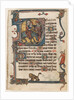 Leaf from a Book of Hours: Initial D: Flight into Egypt, early 1300s by Unknown