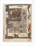 Leaf from a Book of Hours: Initial D: Flight into Egypt, early 1300s by Unknown