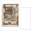 Leaf from a Book of Hours: Initial D: Flight into Egypt, early 1300s by Unknown