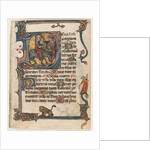 Leaf from a Book of Hours: Initial D: Flight into Egypt, early 1300s by Unknown