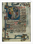 Leaf from a Book of Hours: Initial D: Massacre of the Innocents, early 1300s by Unknown