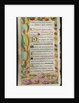 Leaf from a Book of Hours: Penitential Psalms, c. 1530-1535 by Noël Bellemare