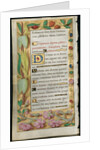 Leaf from a Book of Hours: Penitential Psalms, c. 1530-1535 by Noël Bellemare