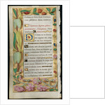 Leaf from a Book of Hours: Penitential Psalms, c. 1530-1535 by Noël Bellemare