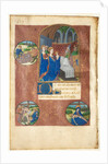 Leaf from a Book of Hours: Presentation in the Temple with Roundels of the Casting of Lots…, c1460 by Master of Adélaïde de Savoie (follower of)