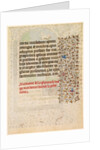 Leaf from a Book of Hours: Text, c. 1415 by Boucicaut Master