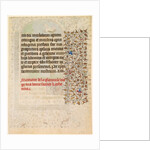 Leaf from a Book of Hours: Text, c. 1415 by Boucicaut Master