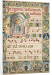 Leaf from a Gradual: Initial with Mass for the Dead, c. 1480 by Jacopo Filippo d' Argenta