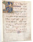 Leaf from a Gradual: Initial with the Three Marys at the Tomb and 'Noli me Tangere', c. 1270-130 by Unknown