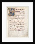 Leaf from a Gradual: Initial with the Three Marys at the Tomb and 'Noli me Tangere', c. 1270-130 by Unknown