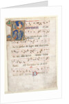 Leaf from a Gradual: Initial with the Three Marys at the Tomb and 'Noli me Tangere', c. 1270-130 by Unknown