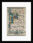 Leaf from a Gradual: Initial P with the Nativity, c. 1500 by Attavante degli Attavanti; Workshop