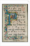 Leaf from a Gradual: Initial P with the Nativity, c. 1500 by Attavante degli Attavanti; Workshop