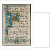 Leaf from a Gradual: Initial P with the Nativity, c. 1500 by Attavante degli Attavanti; Workshop