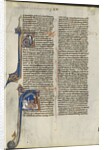 Leaf from a Latin Bible: Initial A and Initial A: Judith Beheading Holofernes, c. 1230-1240 by Leber Group (circle or workshop of)