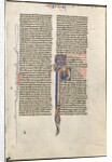 Leaf from a Latin Bible: Initial P with St. Paul Holding a Sword…, c. 1250 by Johannes Grusch Atelier (circle or workshop of)