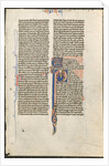 Leaf from a Latin Bible: Initial P with St. Paul Holding a Sword…, c. 1250 by Johannes Grusch Atelier (circle or workshop of)