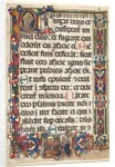 Leaf from a Psalter with Full Border with Medallions (Annunciation, SS. Jerome, Clare…, 1475 by Unknown