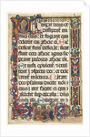 Leaf from a Psalter with Full Border with Medallions (Annunciation, SS. Jerome, Clare…, 1475 by Unknown