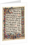 Leaf from a Psalter with Full Border with Medallions (Annunciation, SS. Jerome, Clare…, 1475 by Unknown