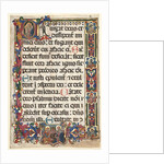 Leaf from a Psalter with Full Border with Medallions (Annunciation, SS. Jerome, Clare…, 1475 by Unknown