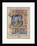 Leaf from a Psalter with Historiated Initial: King David, c. 1450 by Unknown