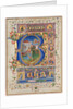 Leaf from a Psalter with Historiated Initial: King David, c. 1450 by Unknown
