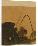 Leaf from Album of Seasonal Themes: Brush, Holder, and Leaves, 1847 by Shibata Zeshin