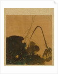 Leaf from Album of Seasonal Themes: Brush, Holder, and Leaves, 1847 by Shibata Zeshin