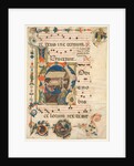 Leaf from an Antiphonary with Historiated Initial with The Nativity and Music by Unknown