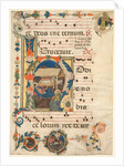 Leaf from an Antiphonary with Historiated Initial with The Nativity and Music by Unknown