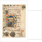 Leaf from an Antiphonary with Historiated Initial with The Nativity and Music by Unknown