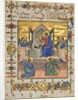 Leaf from an Antiphonary: Coronation of the Virgin, 1400s by Master of the Beffi Triptych (attributed to)